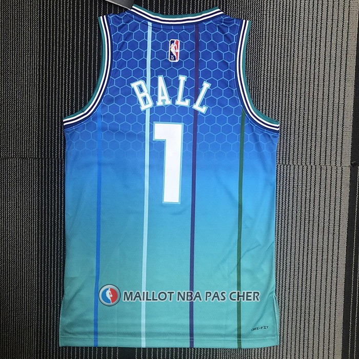 Maillot Charlotte Hornets Lamelo Ball NO 1 Ville 2022-23 Bleu